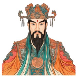 天帝-中国神話の塗り絵|塗り絵のゆずふる