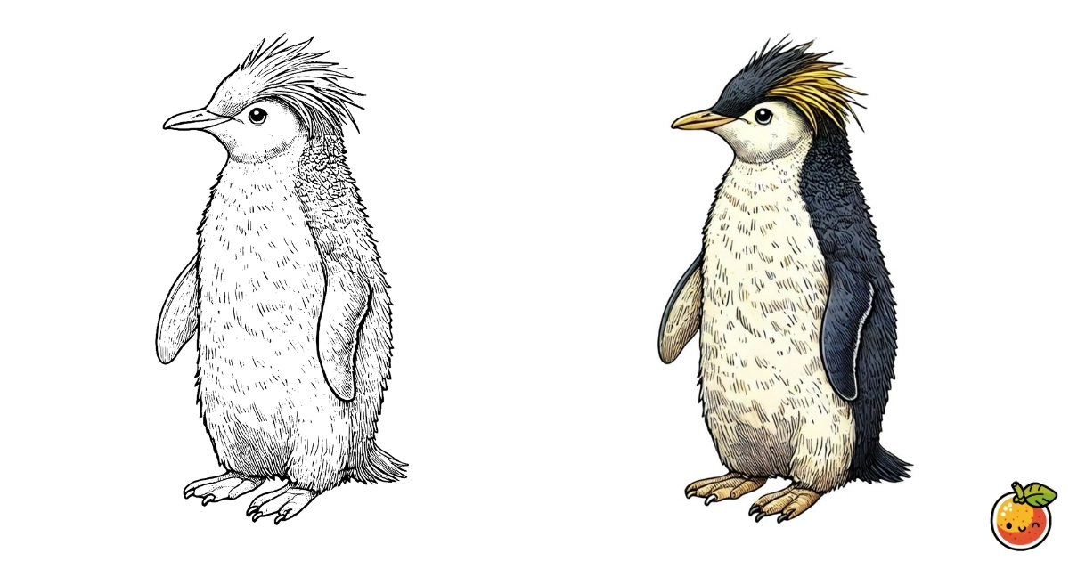 ペンギンの塗り絵