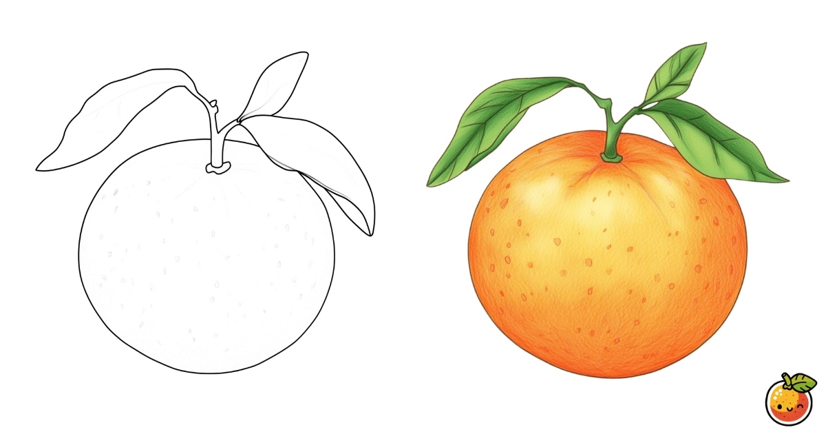 みかんの塗り絵