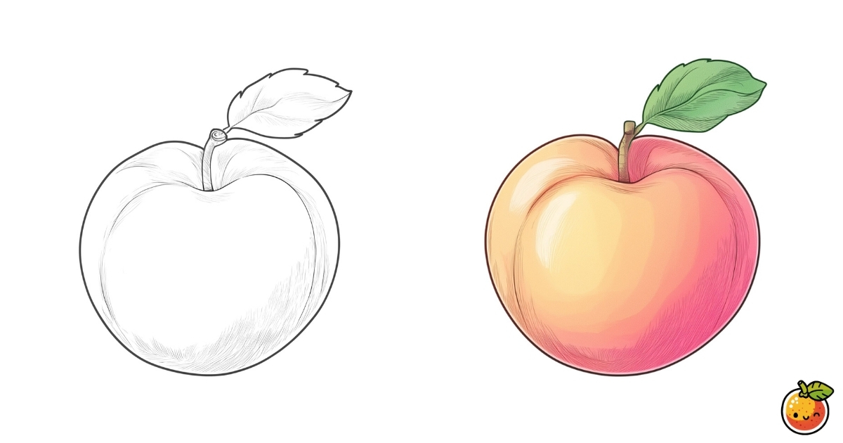 桃の塗り絵