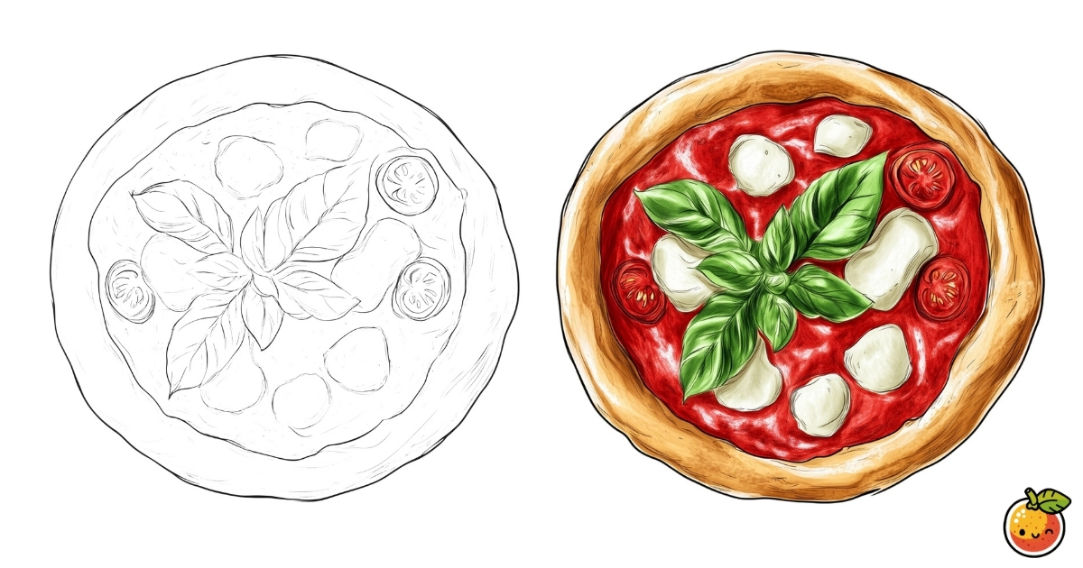 ピザの塗り絵