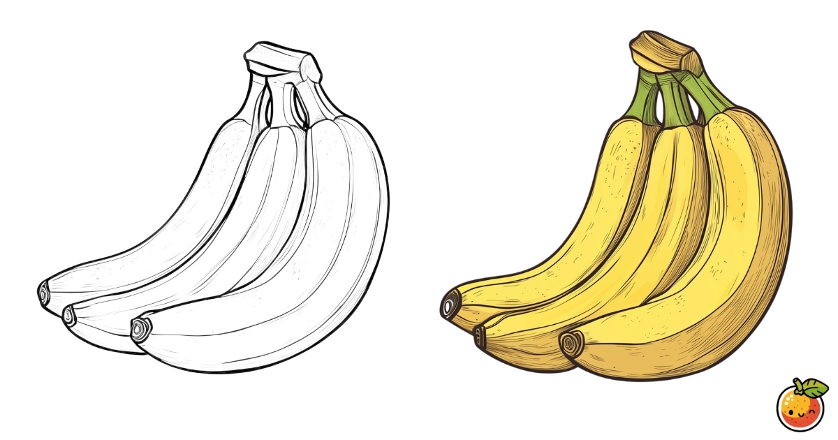 バナナの塗り絵