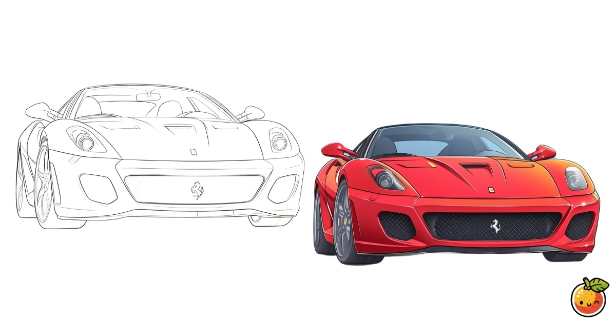高級車の塗り絵