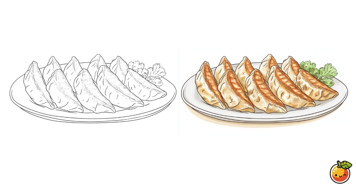 餃子の塗り絵