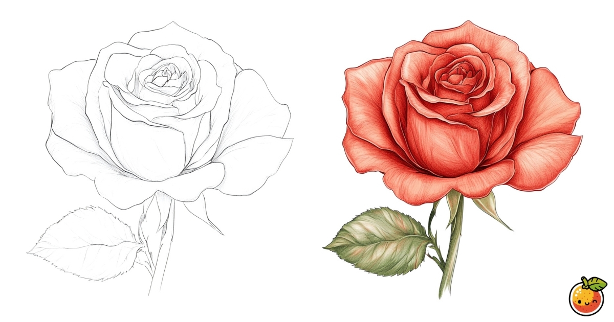 薔薇の塗り絵