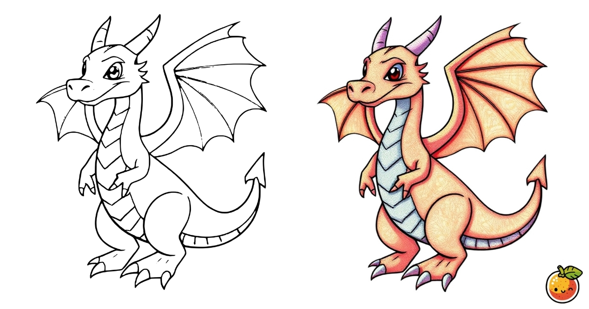 ドラゴンの塗り絵