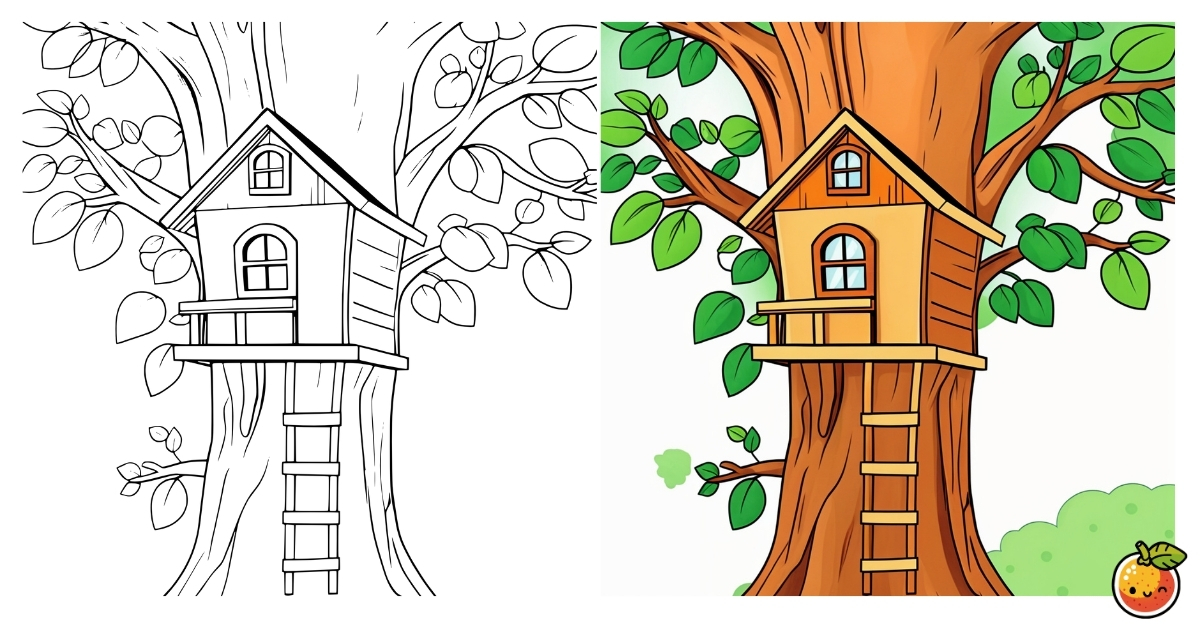 紅葉の葉-植物の塗り絵 | 塗り絵のゆずふる