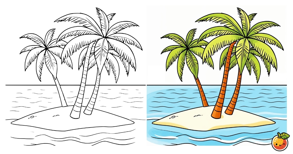 孤島の塗り絵