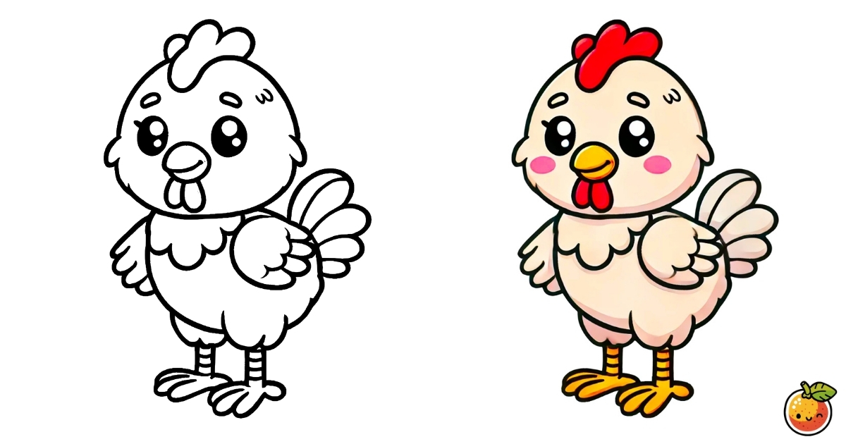 鶏の塗り絵
