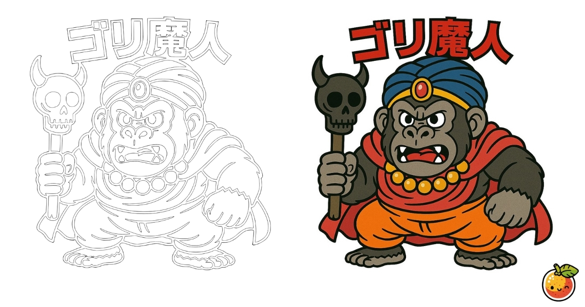 ゴリ魔人の塗り絵