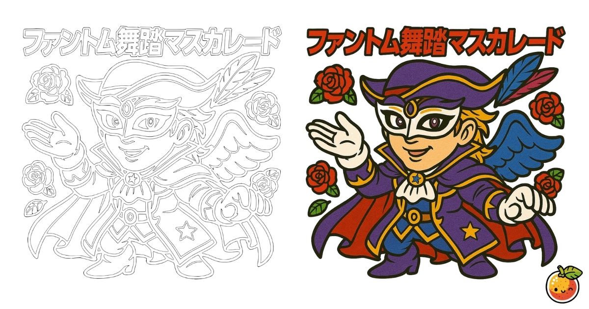 ファントム舞踏マスカレードの塗り絵