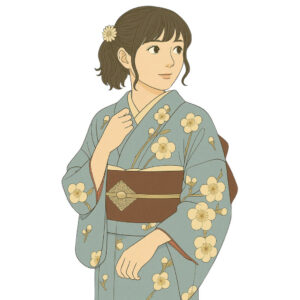 遠くを見つめる女性