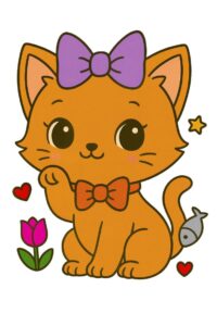 リボンがにあうおしゃれネコちゃん