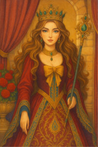 黄金の王冠を戴く女王