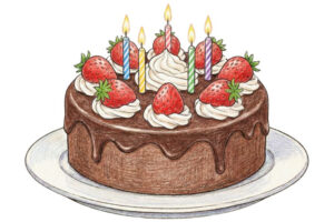 バースデーチョコレートケーキ
