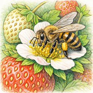 苺とミツバチ